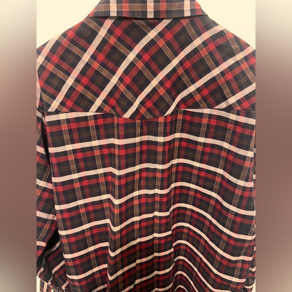 Ely Cattlemen - Mens XL - Pearl Snap - Red & Blue -  Button-up Western Shirt - Picture 10 of 12